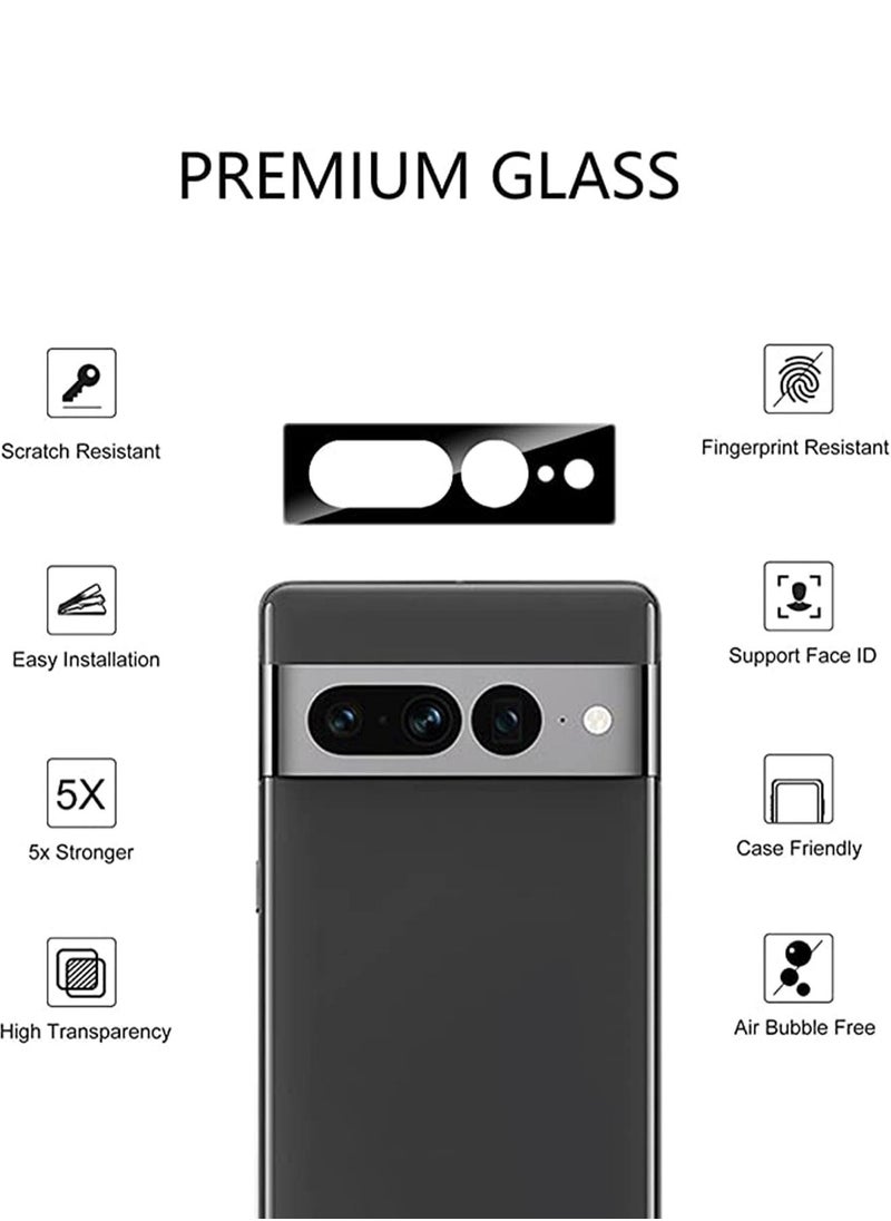 Google Pixel 7 Pro Camera Lens Protector Anti-Scratch Easy to Install Case Friendly High Definition Anti Fingerprint Tempered Glass film 2 pack  Pixel 7 Pro Camera Cover Protection