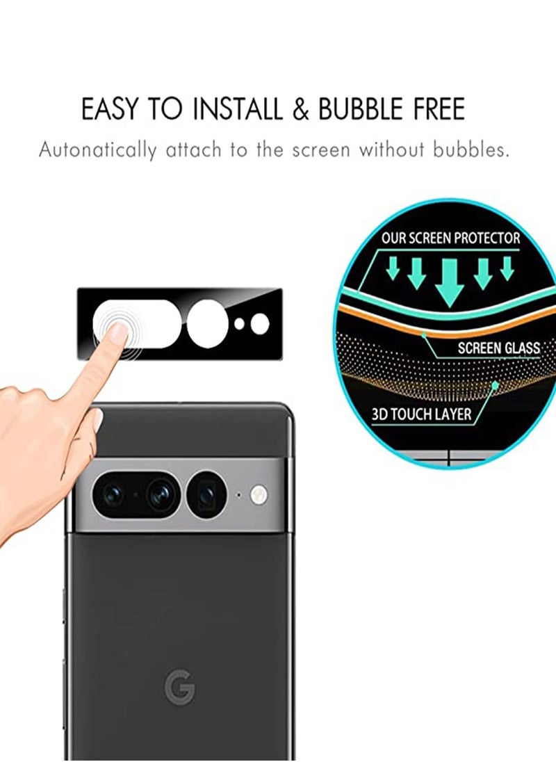 Google Pixel 7 Pro Camera Lens Protector Anti-Scratch Easy to Install Case Friendly High Definition Anti Fingerprint Tempered Glass film 2 pack  Pixel 7 Pro Camera Cover Protection