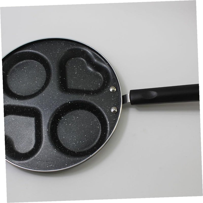 VICASKY Nonstick 4-hole Egg Frying Pan, Maifan Stone Coating Breakfast Skillet with Heart-shaped Waffle Mold, Induction Compatible Cookware for Home and Restaurant Cooking - Image 4