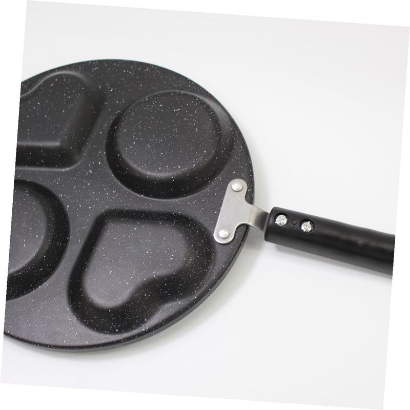 VICASKY Nonstick 4-hole Egg Frying Pan, Maifan Stone Coating Breakfast Skillet with Heart-shaped Waffle Mold, Induction Compatible Cookware for Home and Restaurant Cooking - Image 5