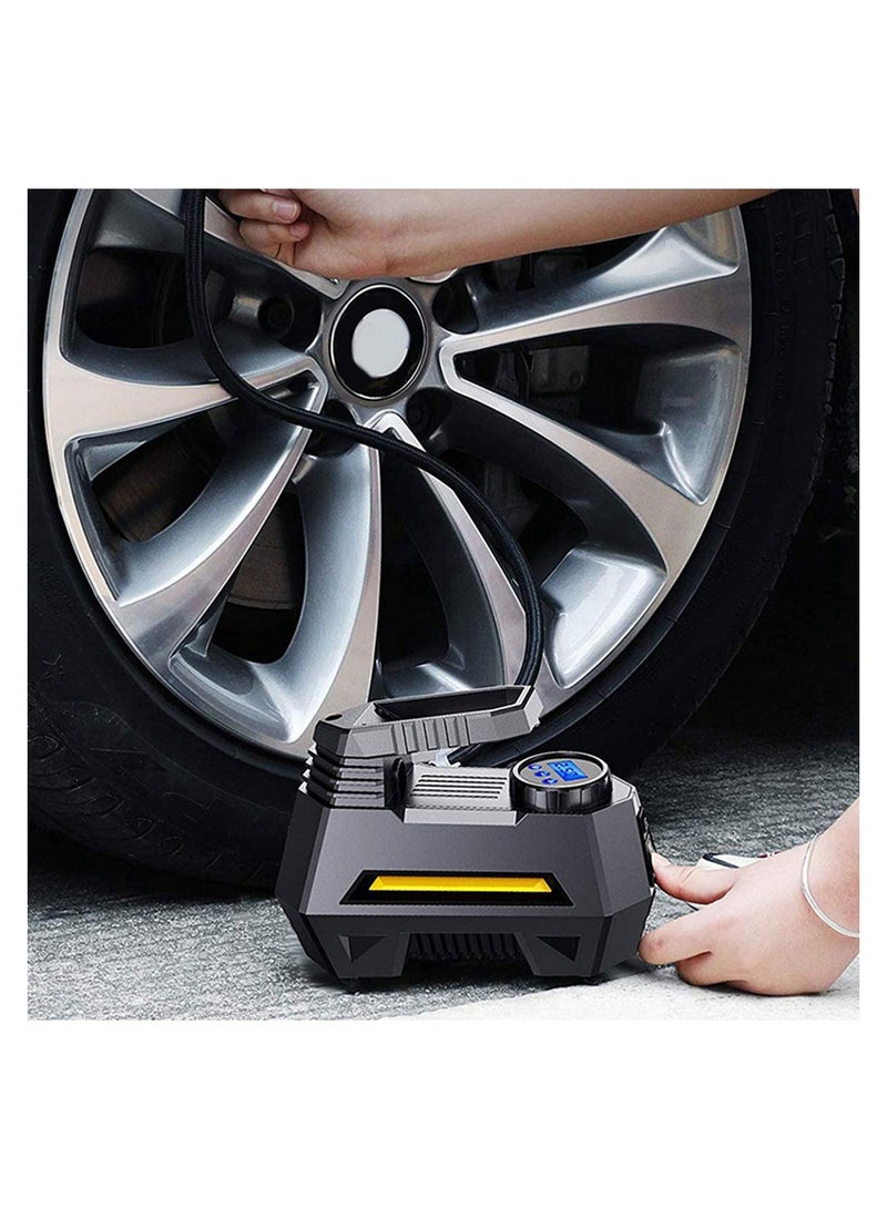 Cool Baby COOLBABY Portable Air Compressor Tire Inflator Car Tire Pump With Digital Pressure Gauge Bright Emergency Flashlight - Image 3