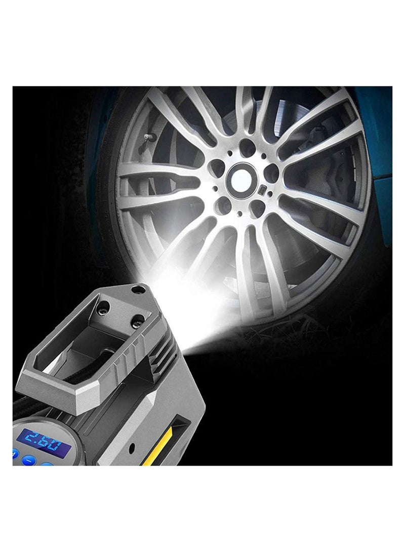 Cool Baby COOLBABY Portable Air Compressor Tire Inflator Car Tire Pump With Digital Pressure Gauge Bright Emergency Flashlight - Image 5