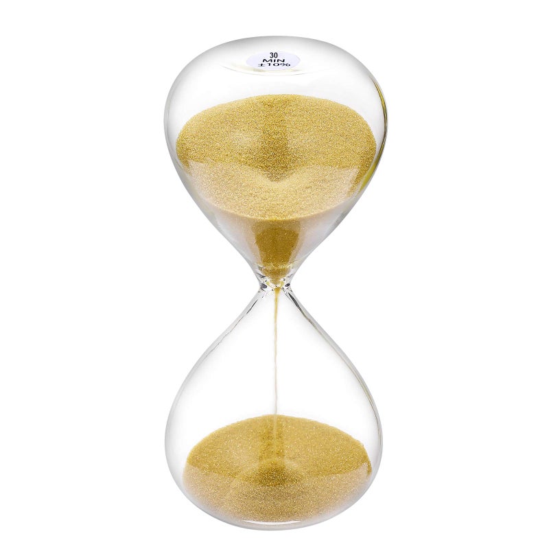SuLiao SuLiao Hourglass 30 Minute Sand Timer 51 Inch Gold Sand Clock Extra Reloj De Arena Unity Hour Glass Sandglass for Kids Games Classroom Home Desk Office Decoration 