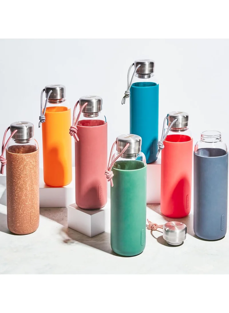 Black and Blum Water Bottle Glass Slate 600ml