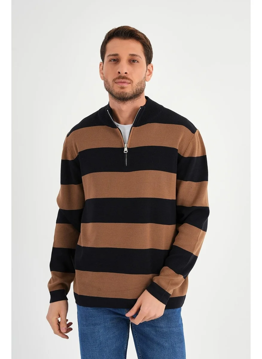 Alexander Gardi Alexandergardi Stand Collar Zippered Knitwear Sweater (E24-EZE-46)