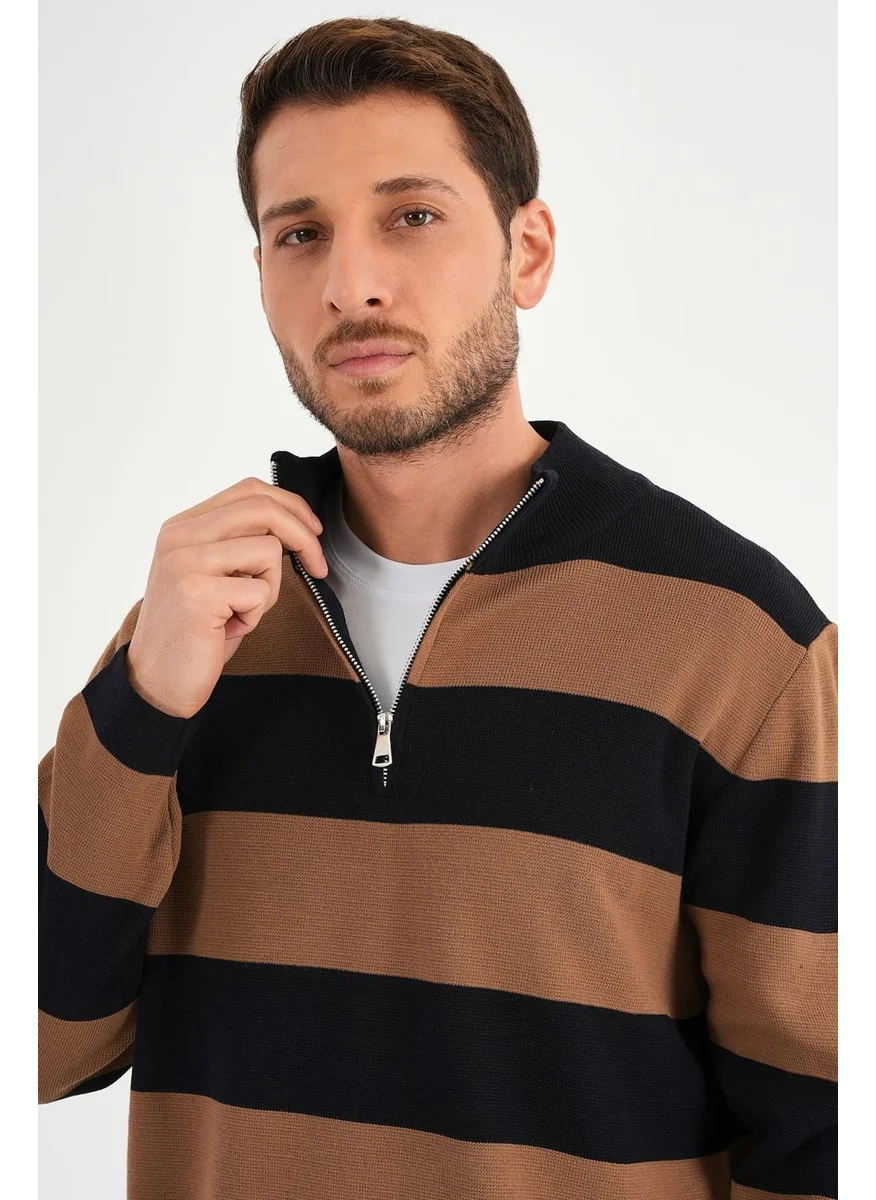 Alexander Gardi Alexandergardi Stand Collar Zippered Knitwear Sweater (E24-EZE-46)