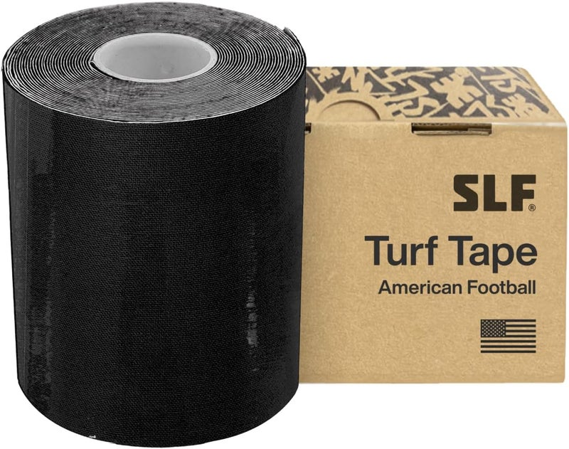 SLEEFS Black Turf Tape Football - Extra Wide Waterproof Sports Athletic Tape - Flexible Breathable Ultra Sticky for Arms, Wrists, Ankles, Injuries - Lacrosse, Soccer, Baseball, Basketball - Image 1