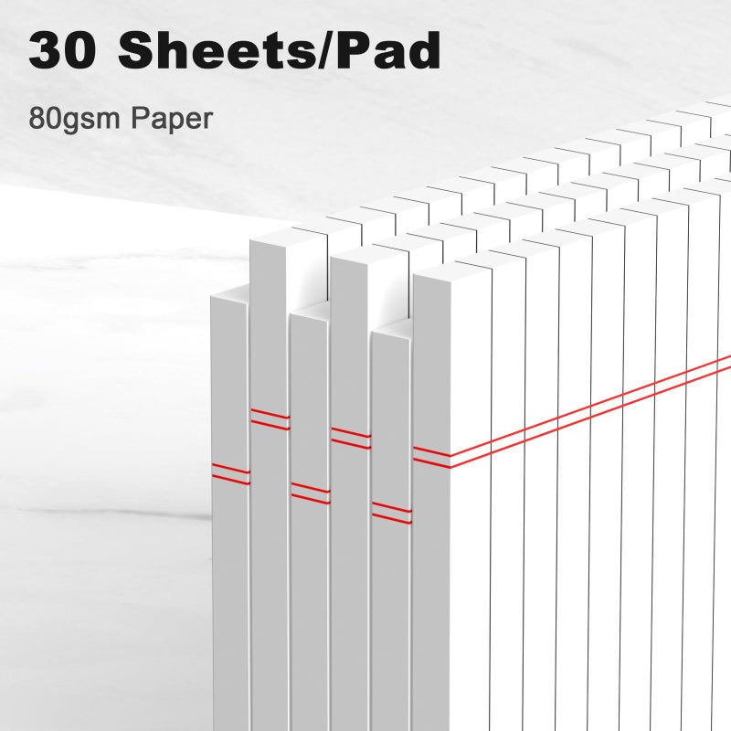 AILZFEI 6pcs Small Note Pad 5x8 College Ruled Legal Pads Paper Notepads 6 Pack Study Back Writing Pads 5 x 8 Legal Pads Perforated Narrow Ruled Pads of Paper White - Image 3