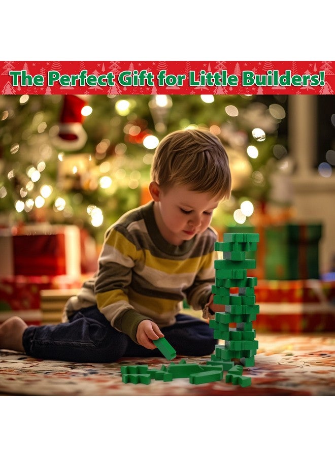 Funwares Wooden Blocks Stacking Game, Tumbling Tower and Balance Game, Family & Party Fun, Game for Kids and Adults, Ages 6+, Santa’s Christmas Tree Stack-Up, Christmas Tree Wood Blocks Stacking Game - Image 5