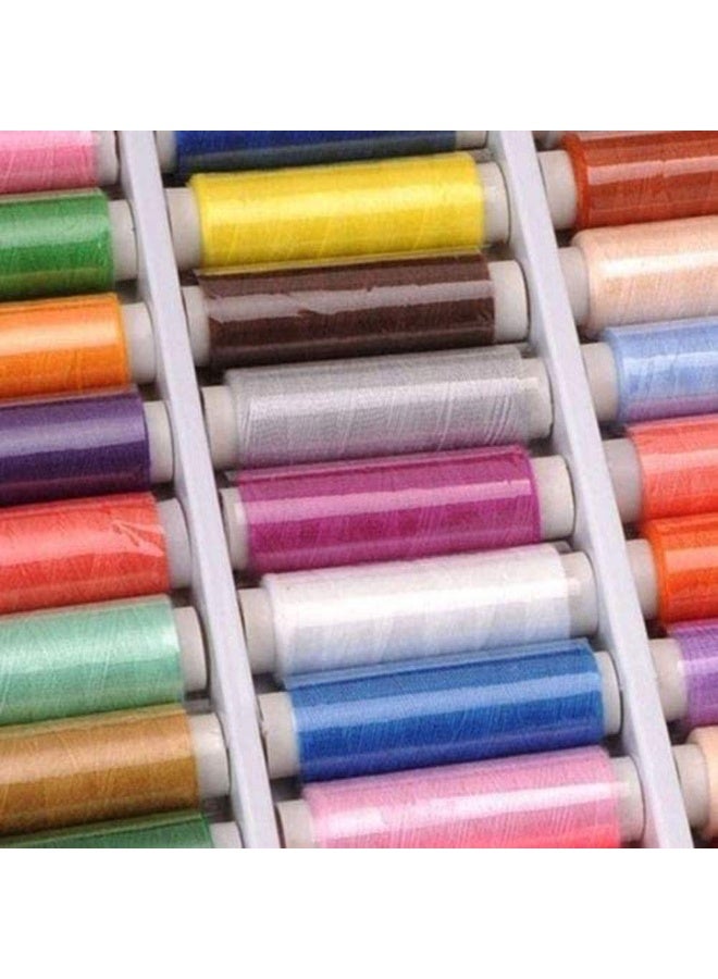 مجموعة من 39 بكرة من خيوط الخياطة البوليستر ”Rainbow“ مخصصة للتطريز اليدوي أو الخياطة والتطريز باستخدام ماكينة الخياطة، بألوان متنوعة - 250 ياردة لكل بكرة - Image 4