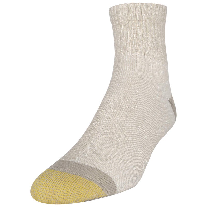 GOLDTOE Men's 656P Cotton Ankle Athletic Socks, Multipairs, Khaki/Olive/Black/New Navy/Red/Brown Heather (6-Pairs), Large - Image 2