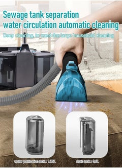 Generic Multifunctional Household Cleaning Fabric Sofa Cleaning Machine Suitable for Cleaning Carpets，Sofas，glass and Curtains - 11000Pa Suction Power，500W Motor Power，2 water tanks (3 Brush Heads)  - Image 3