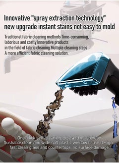 Generic Multifunctional Household Cleaning Fabric Sofa Cleaning Machine Suitable for Cleaning Carpets，Sofas，glass and Curtains - 11000Pa Suction Power，500W Motor Power，2 water tanks (3 Brush Heads)  - Image 5