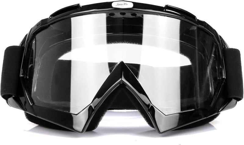 JAMIEWIN ATV Dirt Bike Motorcycle UTV MX OTG Offroad Goggles Clear Lens Anti UV Dustproof Anti Fog Racing Skiing Goggles for Men, Women, Youth and Kids - Image 1