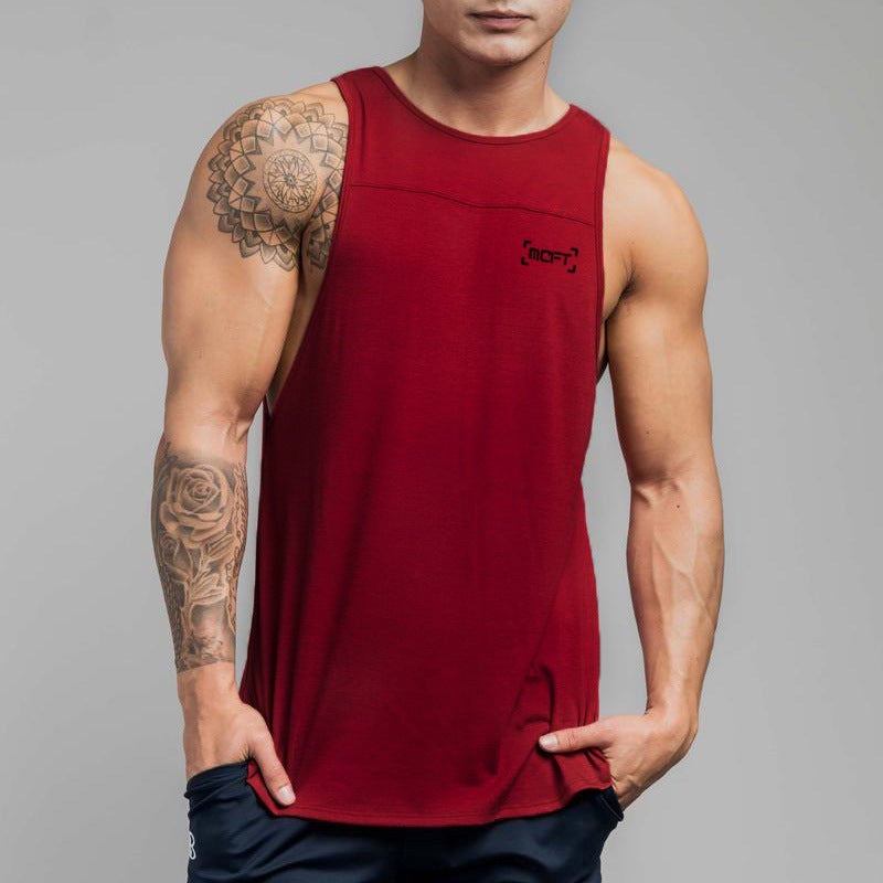 Fitness Vest Men''s Loose Round Neck Base Shirt Summer Casual Sleeveless Base Shirt Cotton Sweat Absorbing Breathable Thin - Image 4
