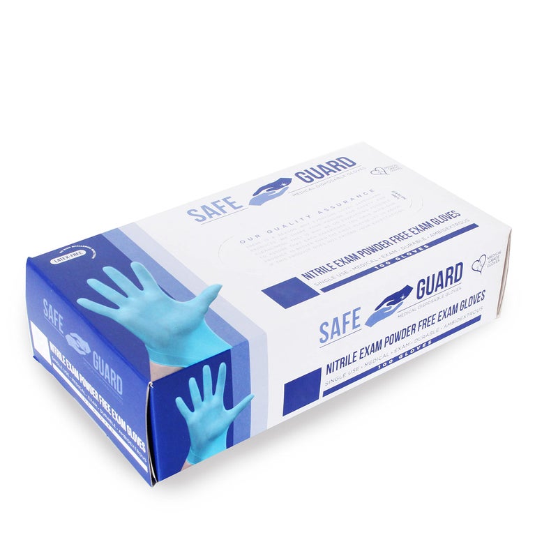 Safeguard Nitrile Disposable Gloves, Powder Free, Food Grade Gloves, (SYNCHKG082507), Box, Large (100 Count) - Image 3