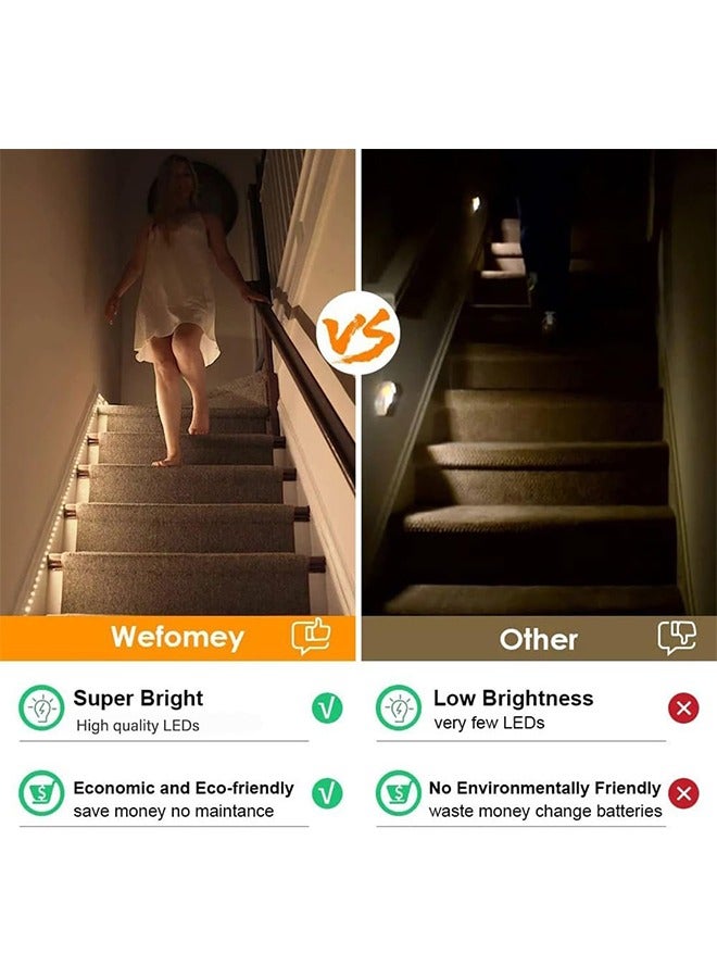 HY LED Under Cabinet Lighting Motion Sensor, 3M/10Ft Four Modes Bed Stairs Wardrobe Lamp Tape, Waterproof 5V USB LED Closet Night Strip Light for Indoor Home Bedroom Decor (Warm White, 3M x 1Pack) - Image 5