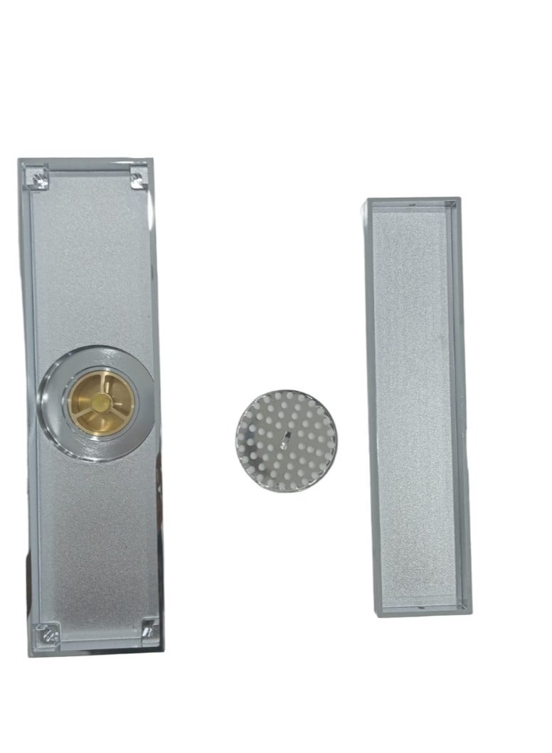 Bathroom Floor Drain Cover | Brass Square Shower Floor Drain with Removable Cover - Image 2