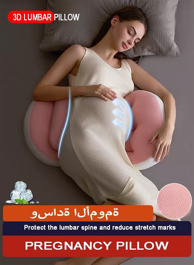 Pregnancy Sleep Pillow Pregnant Pregnancy Pillow Support Pregnancy Pillow Feeding Baby Side Sleeping Pillow Adjustable And Removable Portable For Supporting Back Abdomen Back Hips Legs  - Image 1