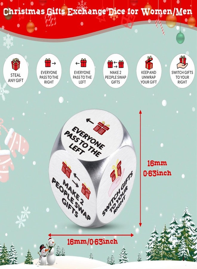 Fleure Esme Santa Swap Gift Exchange Dice, Christmas Games Dice Stocking Stuffers for Party Games, Fun Christmas Games for Family Party, Xmas Dice Gifts for Teens, Adults, Grandkids, Holiday Christmas Gag Gifts - Image 3