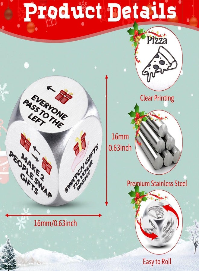 Fleure Esme Santa Swap Gift Exchange Dice, Christmas Games Dice Stocking Stuffers for Party Games, Fun Christmas Games for Family Party, Xmas Dice Gifts for Teens, Adults, Grandkids, Holiday Christmas Gag Gifts - Image 2