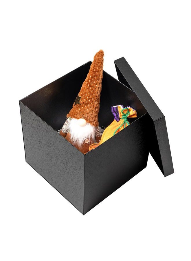Mefleet Large Gift Box with Lid for Presents 12x12x12 Inches Extra Big Deep Square Black Boxes 1 Pack for Christmas, Birthday, Valentine's Day, Mother's Day - Contains Crinkle Paper, Ribbon and Card - Image 5