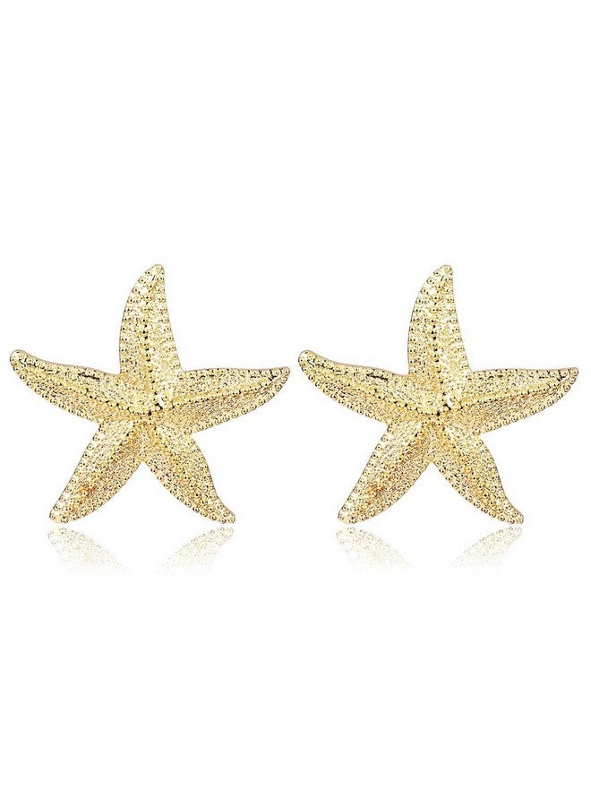 Aksod Starfish Earrings Large Gold Statement Big Star Earrings For Women Boho Fashion Beach Ear Jewelry Accessories (Style D) - Image 1