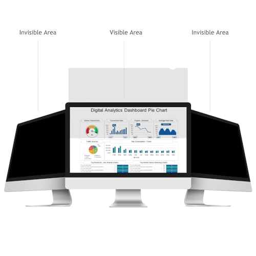 WELINC 23 Inch - 16:9 Aspect Ratio - Computer Privacy Screen Filter for Widescreen Monitor - Anti-Glare - Anti-Scratch Protector Film - Protects Your Eyes from Harmful Glare and Blue Light - Image 2
