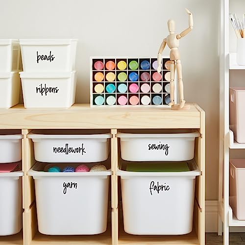 Talented Kitchen Office & Craft Stickers - 212 Pack, Black Water-Resistant Vinyl - Home & Office Organization - Classroom & School Supplies - Image 3