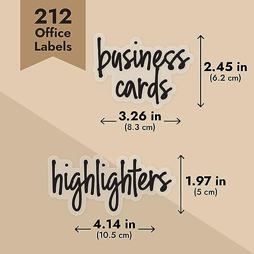 Talented Kitchen Office & Craft Stickers - 212 Pack, Black Water-Resistant Vinyl - Home & Office Organization - Classroom & School Supplies - Image 4