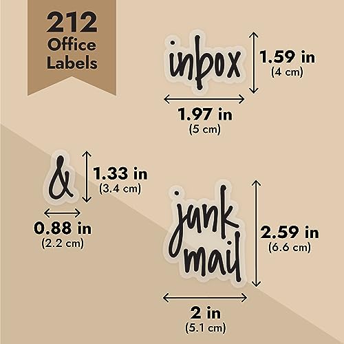 Talented Kitchen Office & Craft Stickers - 212 Pack, Black Water-Resistant Vinyl - Home & Office Organization - Classroom & School Supplies - Image 5
