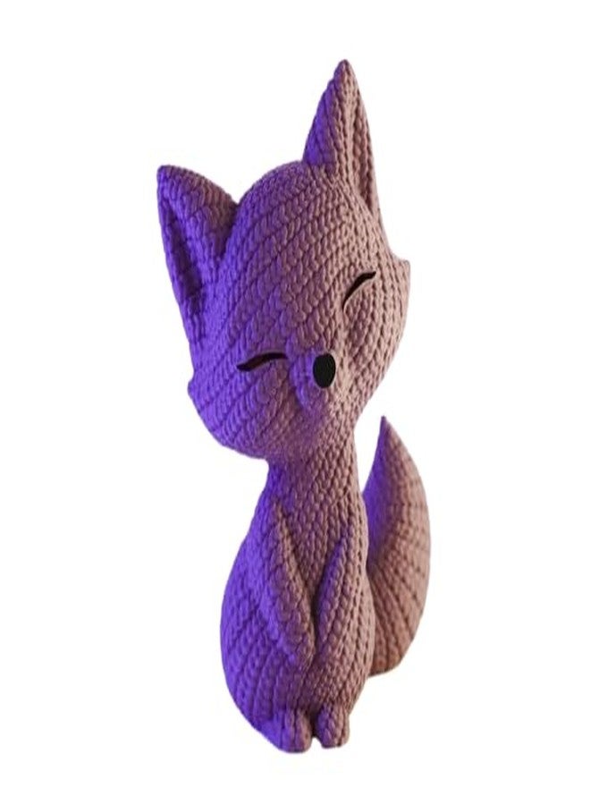 Beoals Handmade Knitted Fox Plush Toy, Multi Color (Pack of 1) - Image 1