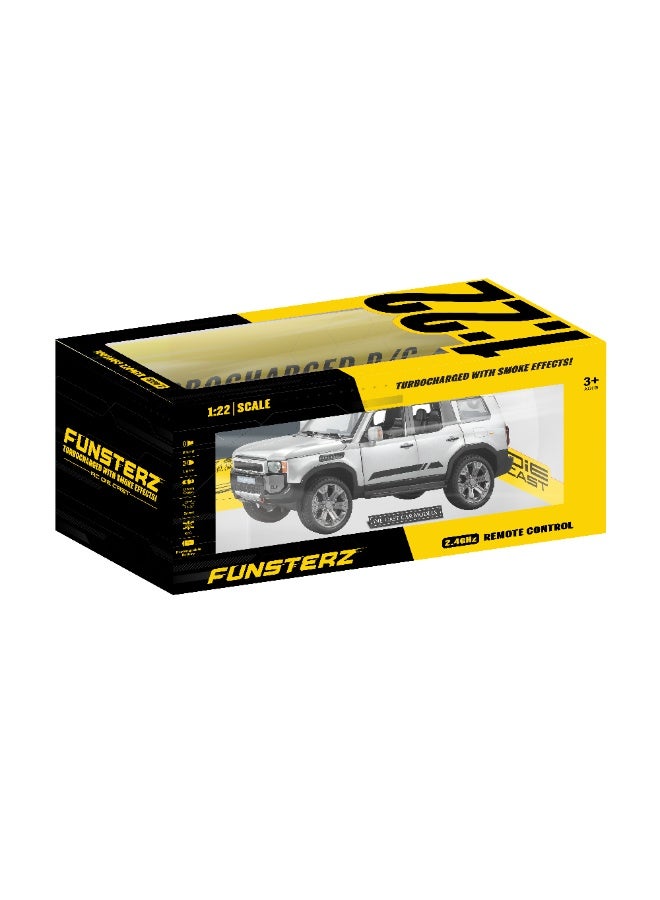 فونسترز سيارة تويوتا برادو من فنسترز بمقياس 1:22 للتحكم عن بُعد - هيكل معدني برذاذ ضبابي مع أضواء LED وبطارية قابلة لإعادة الشحن وقيادة كاملة الوظائف - نموذج واقعي مصبوب للطرق الوعرة - Image 5