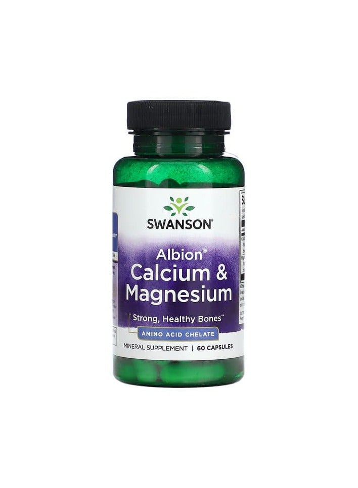 Albion Calcium & Magnesium, 60 Capsules