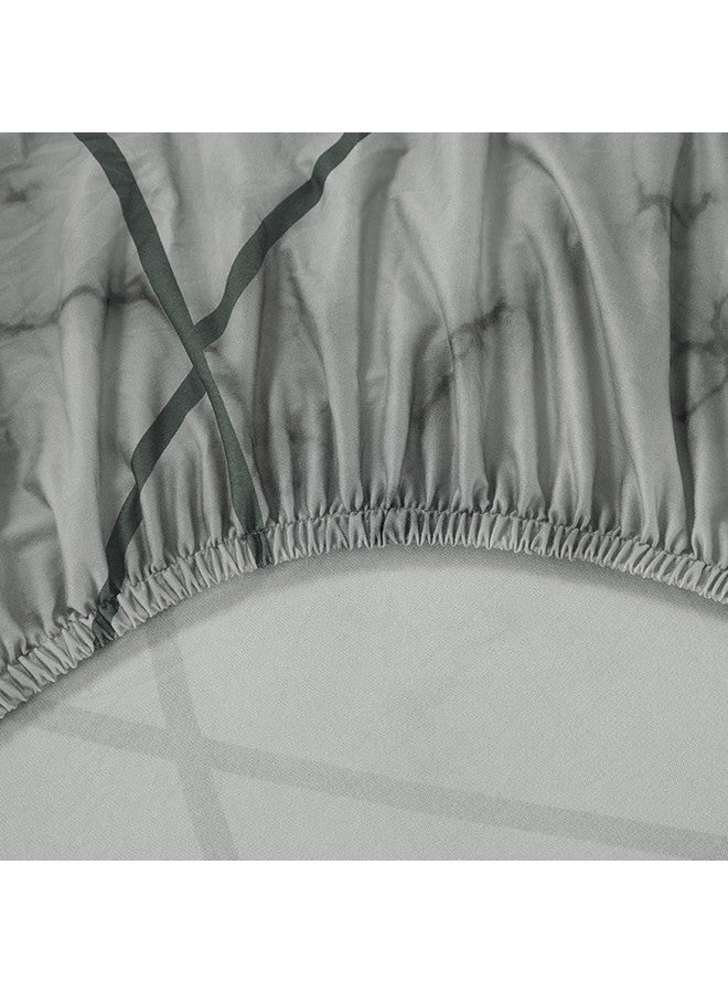 لوكزر غطاء أريكة لوكزر العالمي المكون من 4 مقاعد مع 2 كيس وسادة، 140 جرام لكل متر مربع، غطاء مرن كبير لحماية الأريكة قابل للتمدد (تصميم رخامي رمادي/230-300 سم) SC-039-04 - Image 5