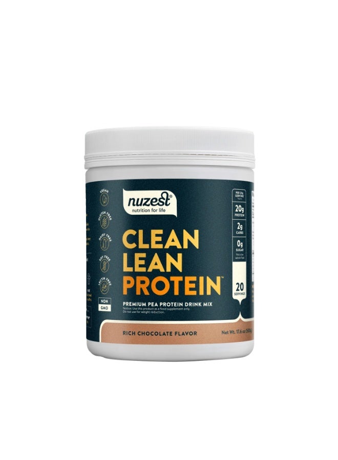Nuzest Clean Lean Protein, Rich Chocolate, 500gram, 20 Servings - Image 1