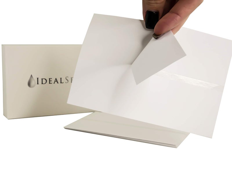 IDEALSEAL Bright White Box of 300 Double Postage Meter Tapes 5 1/4 x 3 1/2 Compatible Replacement for PB 612-0, 612-7, 612-9 & 620-9 Postage Meter Tape 05204 Two Labels Per Sheet - Image 1
