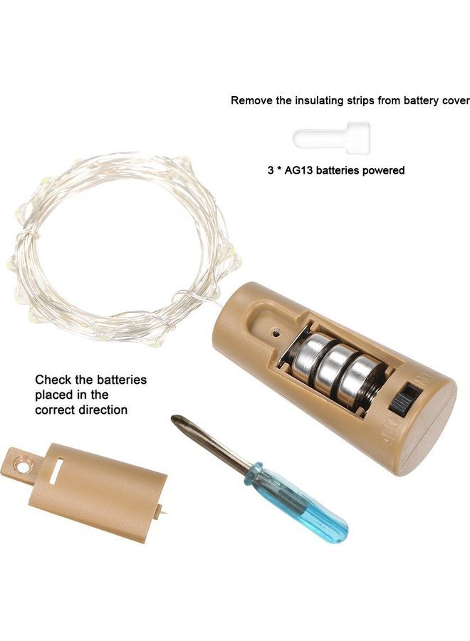 نيبمينينت 12-Piece LED Copper Wire Fairy String Light Set أصفر - Image 4