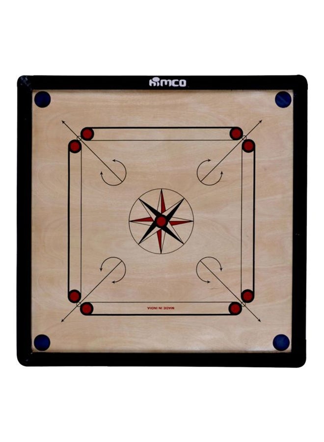Wooden carrom board with 25 wooden coins,