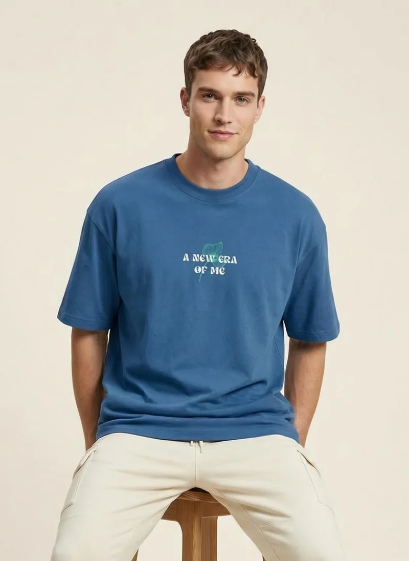 NOBERO Men Oversized Graphic Printed T-shirt
