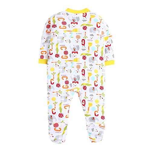 EIO 100% Cotton Hooded Baby Rompers Combo Pack of 3 | Hooded Sleepsuit/Jumpsuit/Night Suit for Newborn Boys & Girls | Infant Bodysuit with Titch Buttons | Soft & Breathable Sleepwear - Image 3