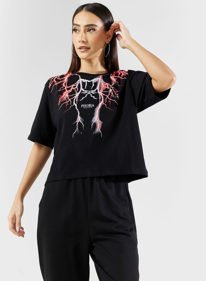 phobia Logo Cropped Top - Image 1