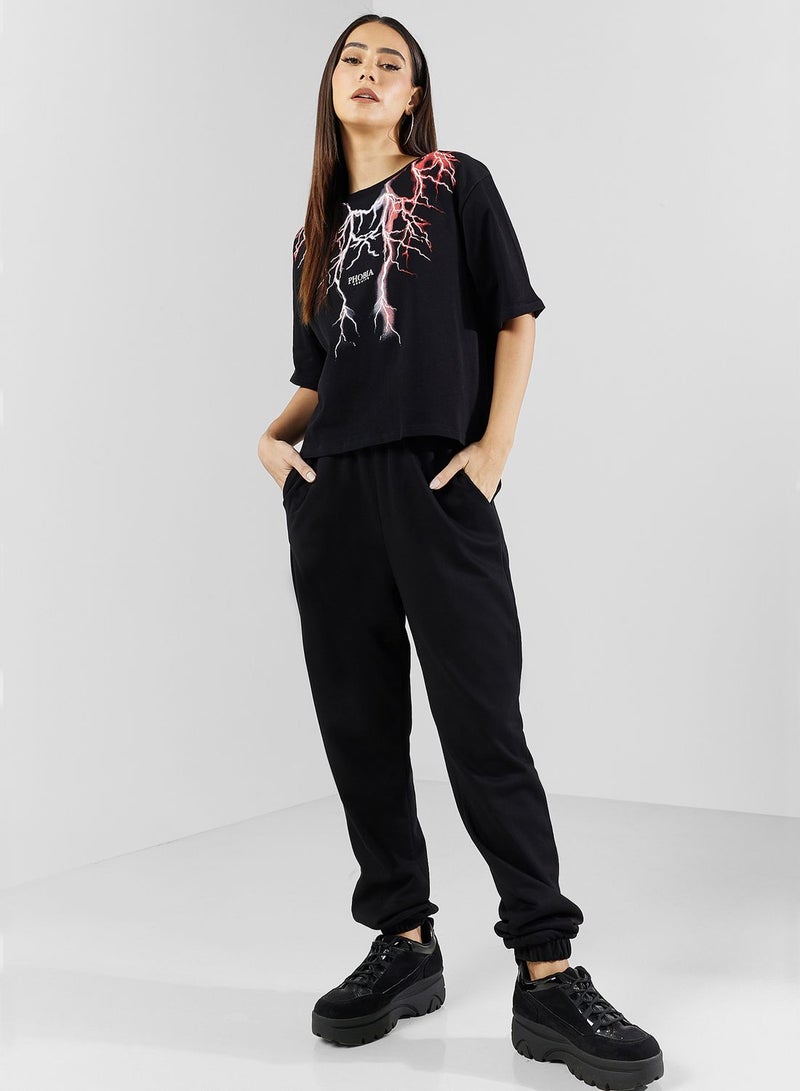 phobia Logo Cropped Top - Image 4
