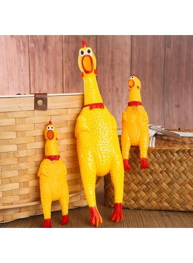 amazing.EGP AmazingEGP | Rubber Squeaky Chicken Toy, Yellow, Novelty Squeeze Toy for Pets, Dogs, Stress Relief and Interactive Play (BIG_36cm) - Image 4