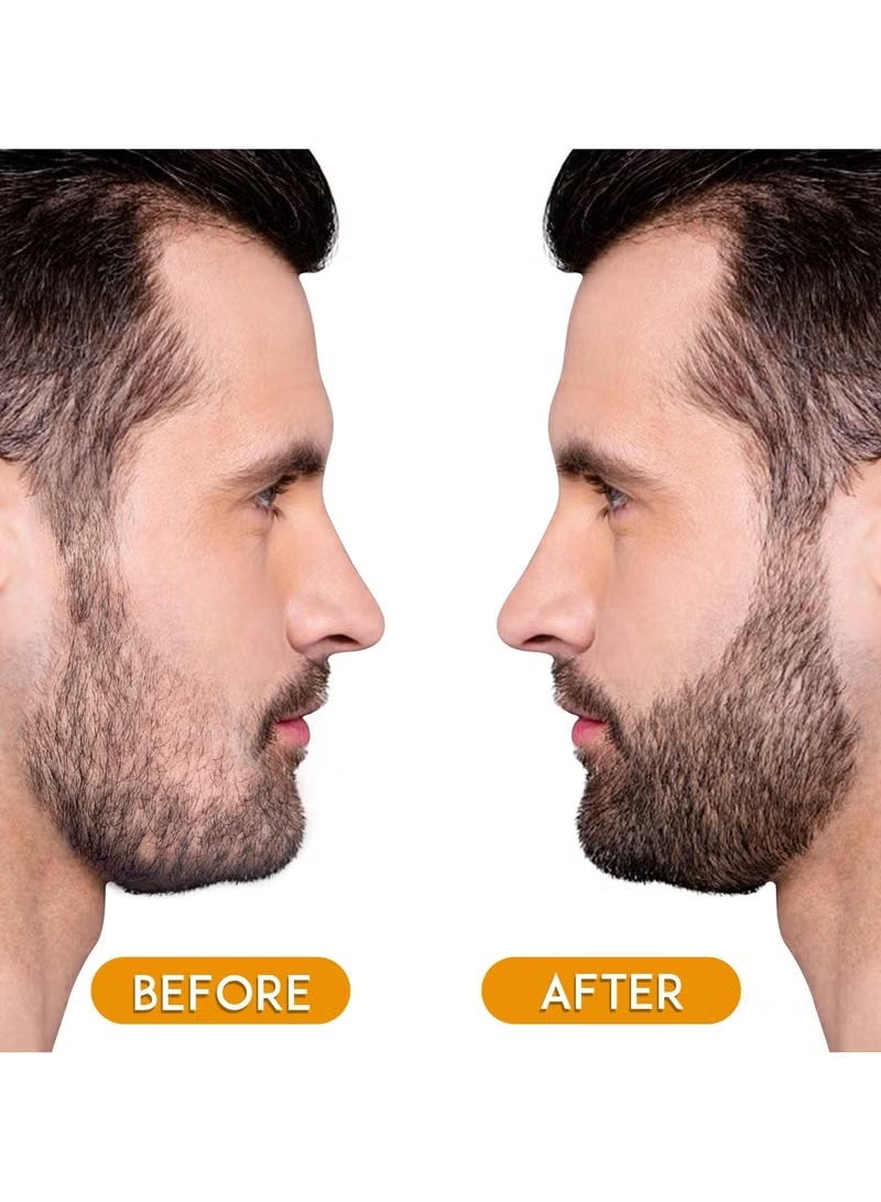 إيفا قلم اللحية للرجال باللون الأسود مع فرشاة اللحية الخشنة، قلم لحية برأس شوكة صغيرة مقاوم للماء طقم شارب قلم حلاق ذو مظهر طبيعي يدوم طويلاً للرجال واللحية والشارب والحواجب - Image 3