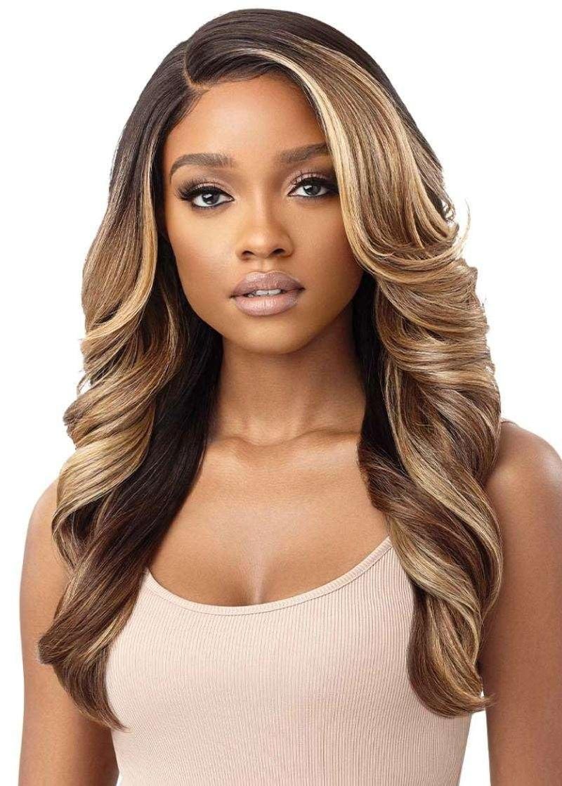 Outre باروكة أمامية من الدانتيل HD بخط شعر مصطنع ذائب - بيغونيا DRFF كراميل موكا