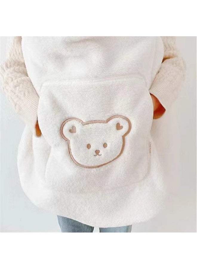 Bear Embroidered Baby Baby Trolley Windproof Cover Blanket Warm Blanket Outgoing Portable Strap Blanket