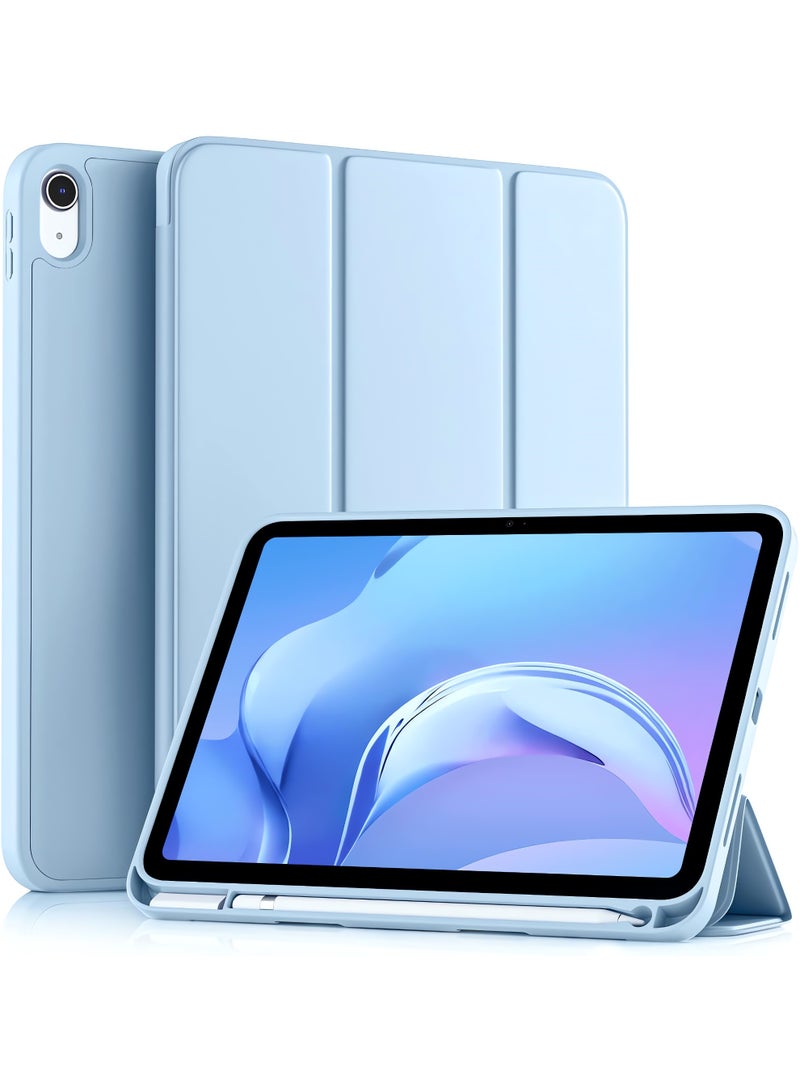 حافظة iPad 10.9 الجيل العاشر (2022) / iPad الجيل الحادي عشر A16 (2025) - غطاء نحيف مغناطيسي ثلاثي الطي مع حامل قلم رصاص، وخاصية السكون/التنشيط التلقائي، وحماية خفيفة الوزن ومقاومة للصدمات - Image 1