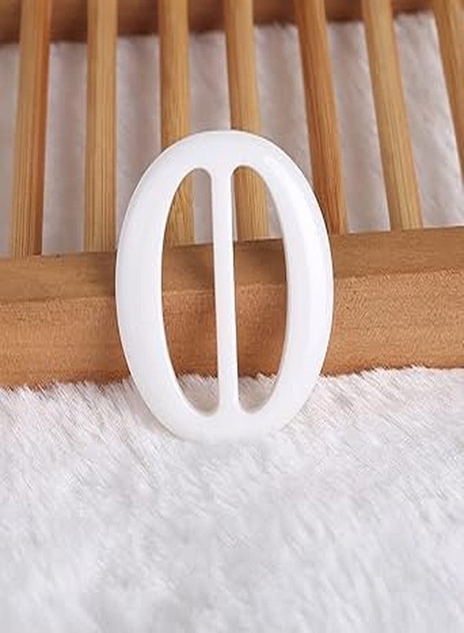 Jowxsx 6 Pcs 5CM Fashion Resin T Shirt Clips Simple Tee Shirt Rings Clasps Elegant Scarf Buckles Slides Waistband Neckerchief Clasps for Women Girls, Buckles, Fasteners Sewing Supplies - Image 2