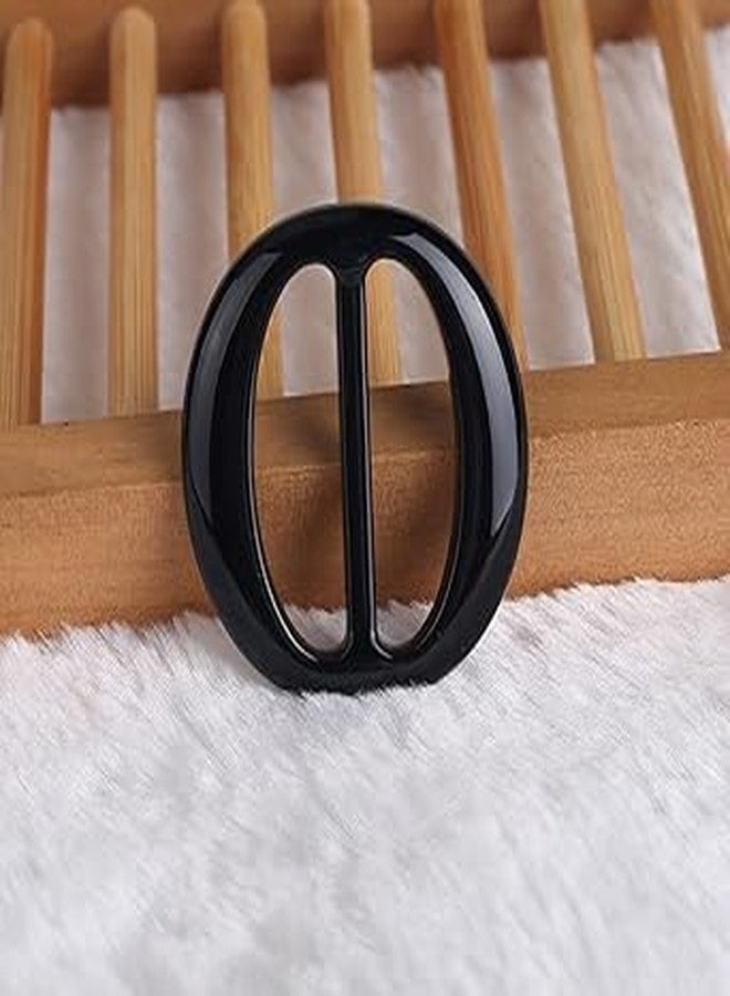Jowxsx 6 Pcs 5CM Fashion Resin T Shirt Clips Simple Tee Shirt Rings Clasps Elegant Scarf Buckles Slides Waistband Neckerchief Clasps for Women Girls, Buckles, Fasteners Sewing Supplies - Image 3